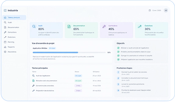 Illustration : reprise et modernisation d’une application WinDev